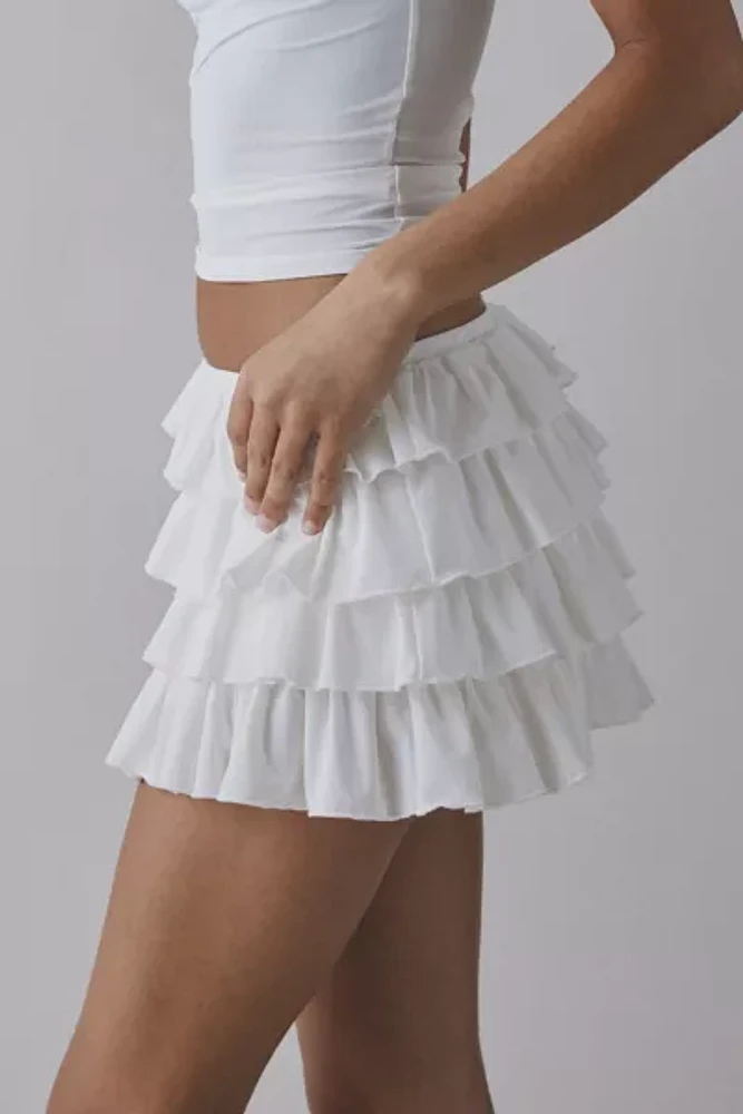 Out From Under Cammy Ruffle Trim Micro Skort