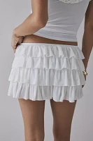 Out From Under Cammy Ruffle Trim Micro Skort