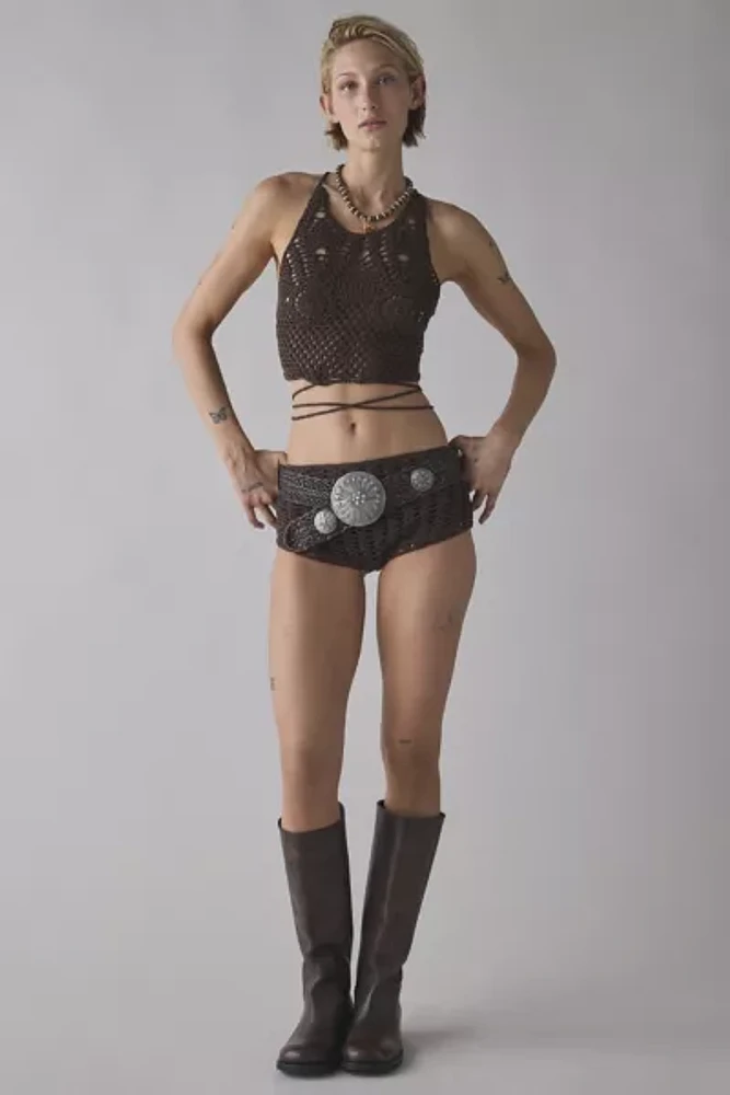 Out From Under Delilah Crochet Low-Rise Hot Pant