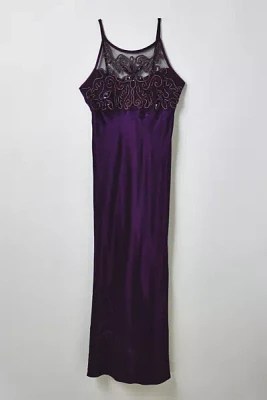 Vintage High-Neck Beaded Prom Dress