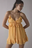 Kimchi Blue Mariah Tie-Front Ruffle Romper