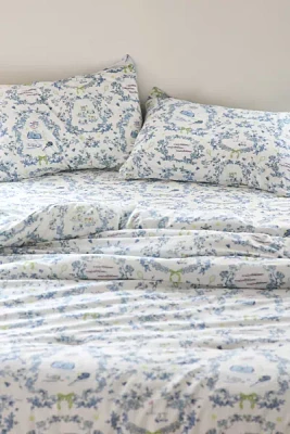 Preppy Toile Patterned Comforter Set