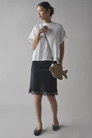 Kimchi Blue Addy Lace Trim Satin Slip Midi Skirt