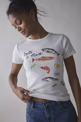 Frutti Di Mare Seafood Graphic Baby Tee