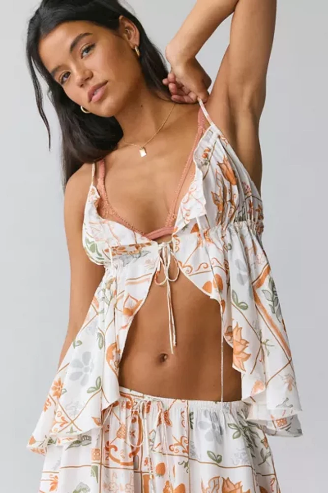 Out From Under Hydra Tie-Front Flyaway Cami & Micro Short Set