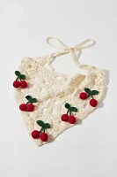 3D Cherry Crochet Headscarf