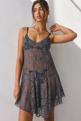 Out From Under Rika Sheer Floral Lace Slip