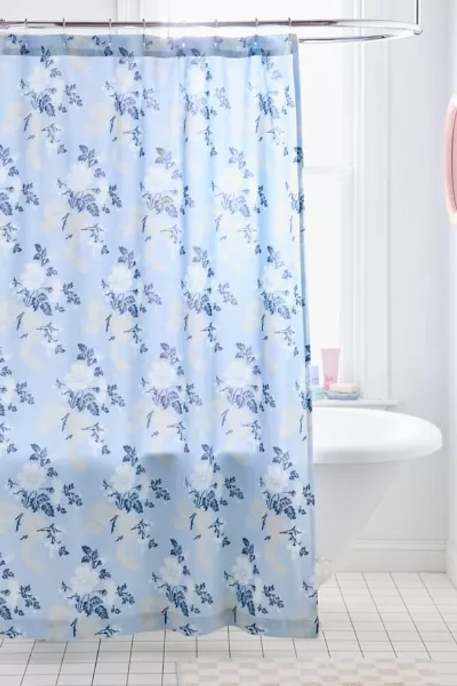 Juliette Floral Bows Patterned Shower Curtain