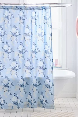 Juliette Floral Bows Patterned Shower Curtain