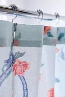 Finley Floral Frame Patterned Shower Curtain