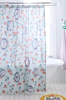Finley Floral Frame Patterned Shower Curtain