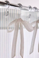 Yarn Dye Striped Bow Shower Curtain