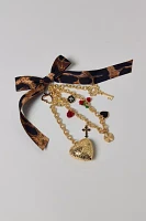 Leopard Bow Charm Keychain