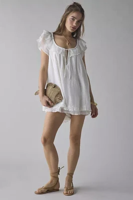Kimchi Blue Annabelle Ruffle Tie-Front Babydoll Romper