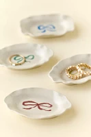 Bow Scalloped Ceramic Catch-All Dish