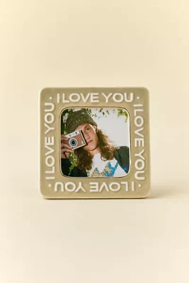 I Love You Slogan Text Ceramic 5” Square Picture Frame