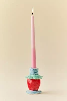 Strawberry Shape Ceramic Taper Candle Holder
