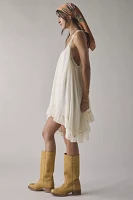 Kimchi Blue Maddix Lace Trim Ruffle Chiffon Mini Dress