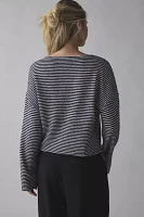 Urban Renewal Remnants French Terry Stripe Knit Drippy Sleeve Top