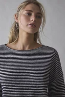 Urban Renewal Remnants French Terry Stripe Knit Drippy Sleeve Top