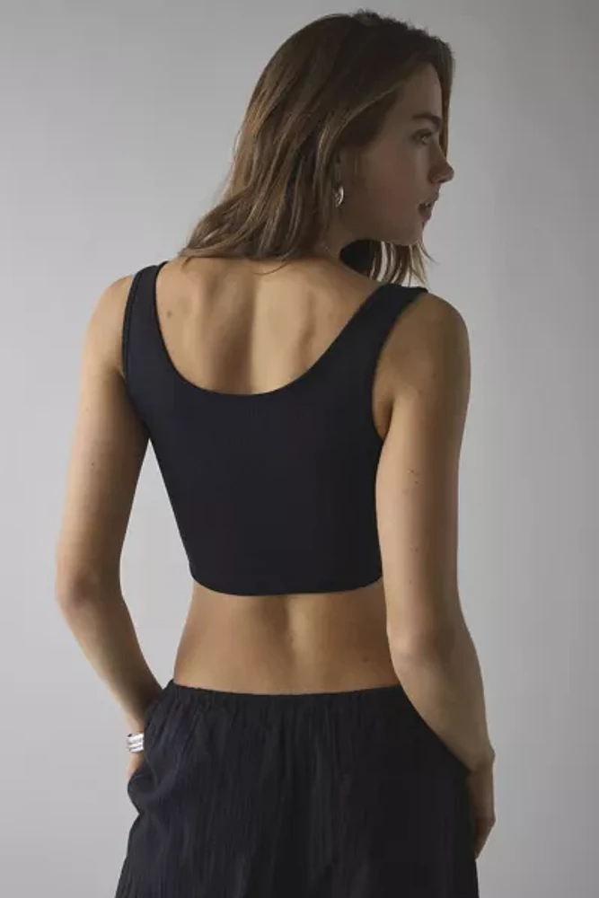 Out From Under Wrap It Up Twist-Front Seamless Knit Tank Top