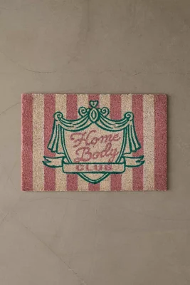 Homebody Club Striped Coir Doormat