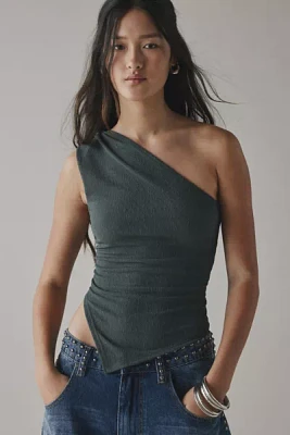 ReMADE By UO Remnants Twisted One-Shoulder Asymmetrical Top