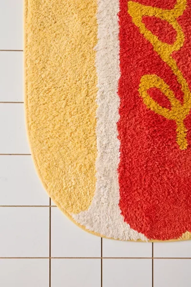 Eat Me Hot Dog Runner Tufted Bath Mat