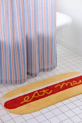 Eat Me Hot Dog Runner Tufted Bath Mat