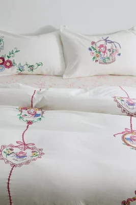 Eve Hankies Cat Embroidered Duvet Cover