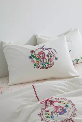 Eve Hankies Cat Embroidered Sham Set