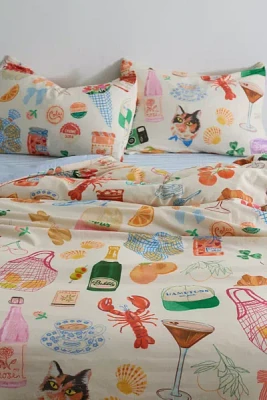Seaside Weekend Patterned Duvet Cover