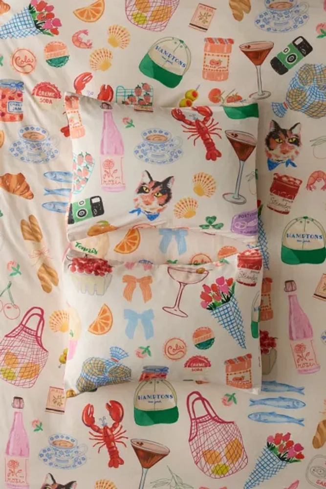 Seaside Weekend Patterned Sham Set
