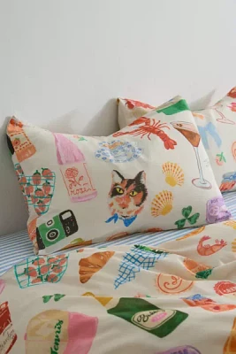 Seaside Weekend Patterned Sham Set