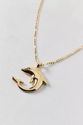 Aquamarine Dolphin Pendant Necklace