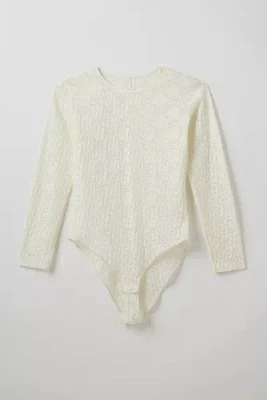 Vintage By Madalyn Newell Lace Long Sleeve Bodysuit