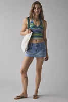 Out From Under Wavy Seamless Knit Cropped Halter Top
