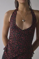 Kimchi Blue Josie Asymmetrical Wrap-Front Halter Top
