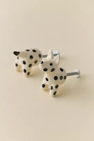 Dog Shaped Ceramic Knob/Wall Hook Set