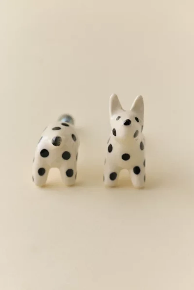 Dog Shaped Ceramic Knob/Wall Hook Set