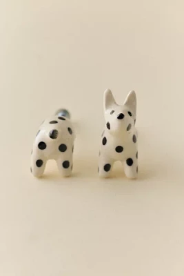 Dog Shaped Ceramic Knob/Wall Hook Set