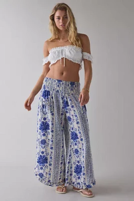 Out From Under Beachy Keen Smocked Wide Leg Crop Pant