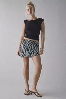 Kimchi Blue Zimi Zebra Print Mesh Mini Skirt