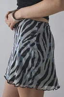 Kimchi Blue Zimi Zebra Print Mesh Mini Skirt