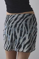 Kimchi Blue Zimi Zebra Print Mesh Mini Skirt