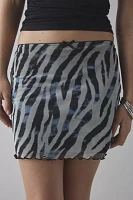 Kimchi Blue Zimi Zebra Print Mesh Mini Skirt