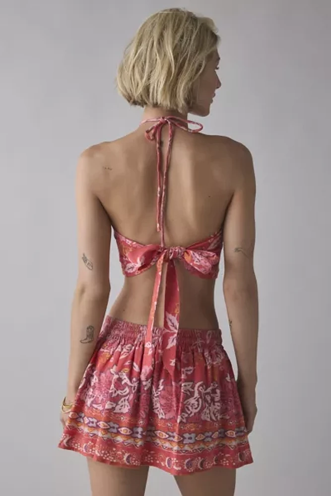 BDG Marcy Halter Tie-Back Crop Top & Mini Skirt Set