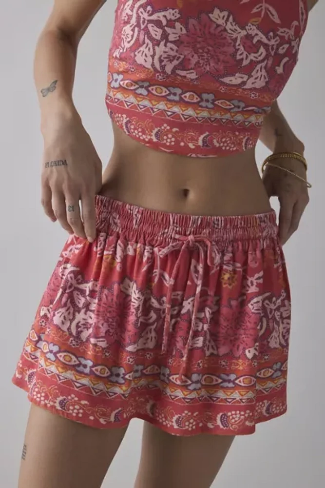 BDG Marcy Halter Tie-Back Crop Top & Mini Skirt Set