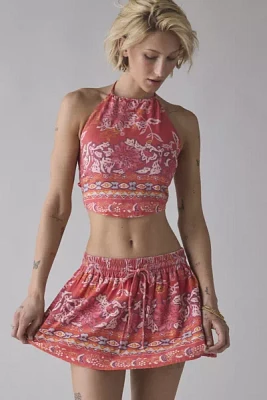 BDG Marcy Halter Tie-Back Crop Top & Mini Skirt Set