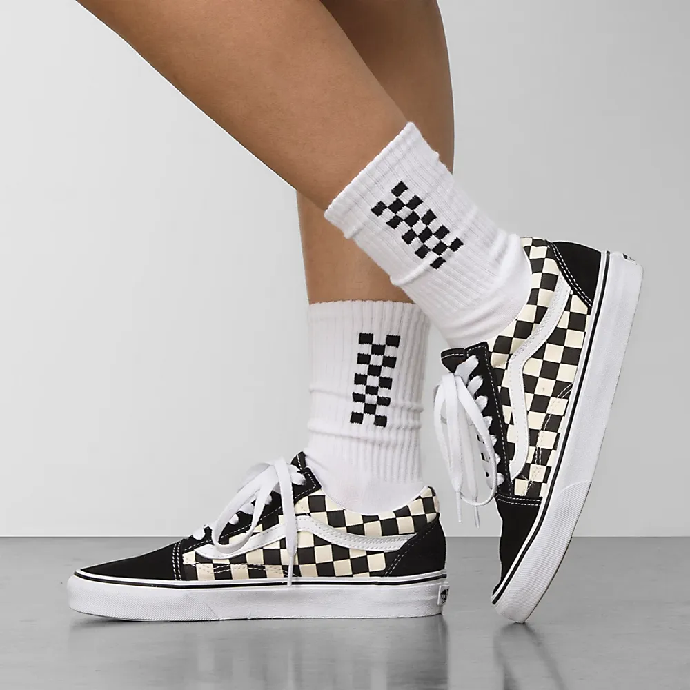 Vans | Checked It Crew Sock 6.5-10 3 Pack White/Multicolor